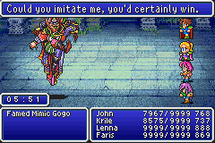 final fantasy v advance mime job class