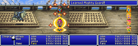 final fantasy v advance mighty guard spell